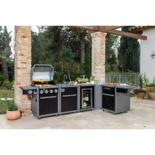 מטבח חוץ קולמן רבולושן – Coleman Revolution 4+Sink+Fridge+Storage+Corner