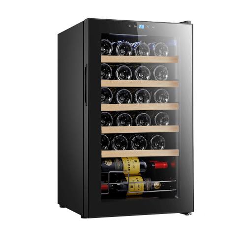 מקרר יין 24 בקבוקים מדחס מדפי עץ - LANDERS