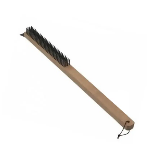 מברשת עם ידית עץ לניקוי גריל - CAESAR