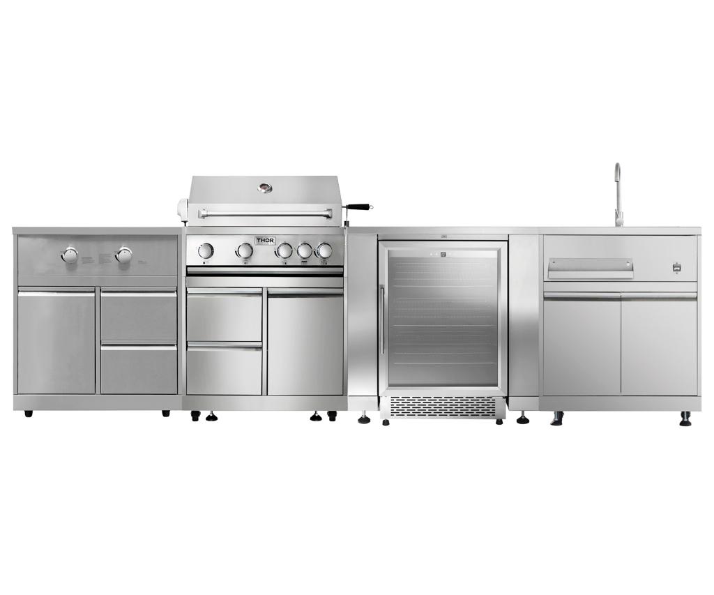 מטבח חוץ תור כולל מקרר – THOR