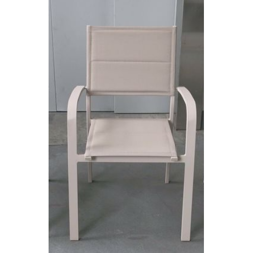 כיסא אלומיניום ריפוד כפול דגם מאקו שמפניה *עודפים*