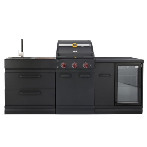 מטבח חוץ גרילר - GRLLR 3+Sink+Fridge